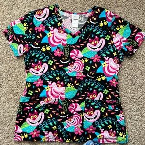 Alice in wonderland Disney scrub top